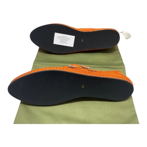 Sveti Stefan Women's Double Lace Beach Flat in Orange Size US 10  EU 41 NIB - Picture 5 of 14